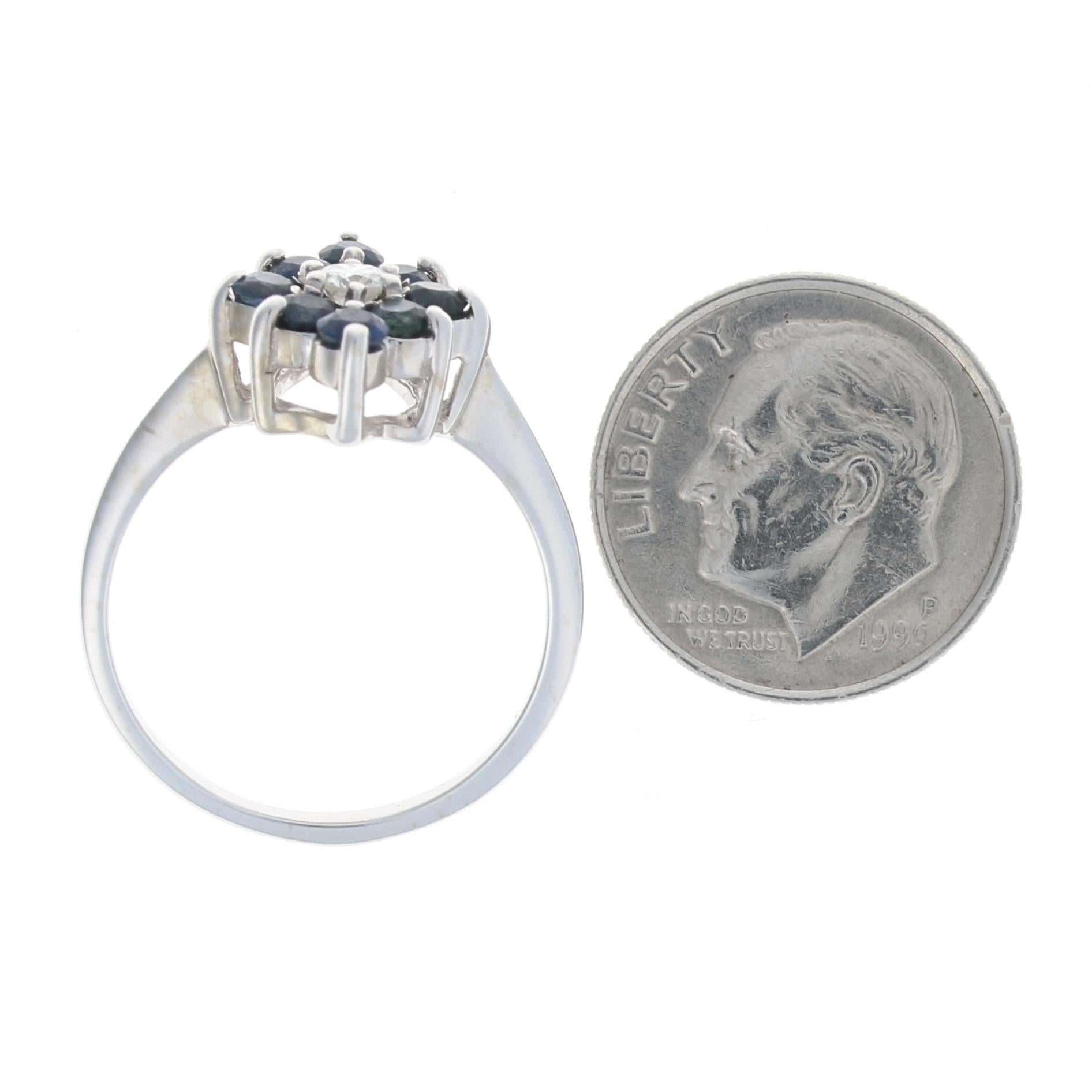 Gelbgold Diamant-Blumen-Bypass-Ring, 14k runder Brillantschliff 0,21 Karat für Damen oder Herren