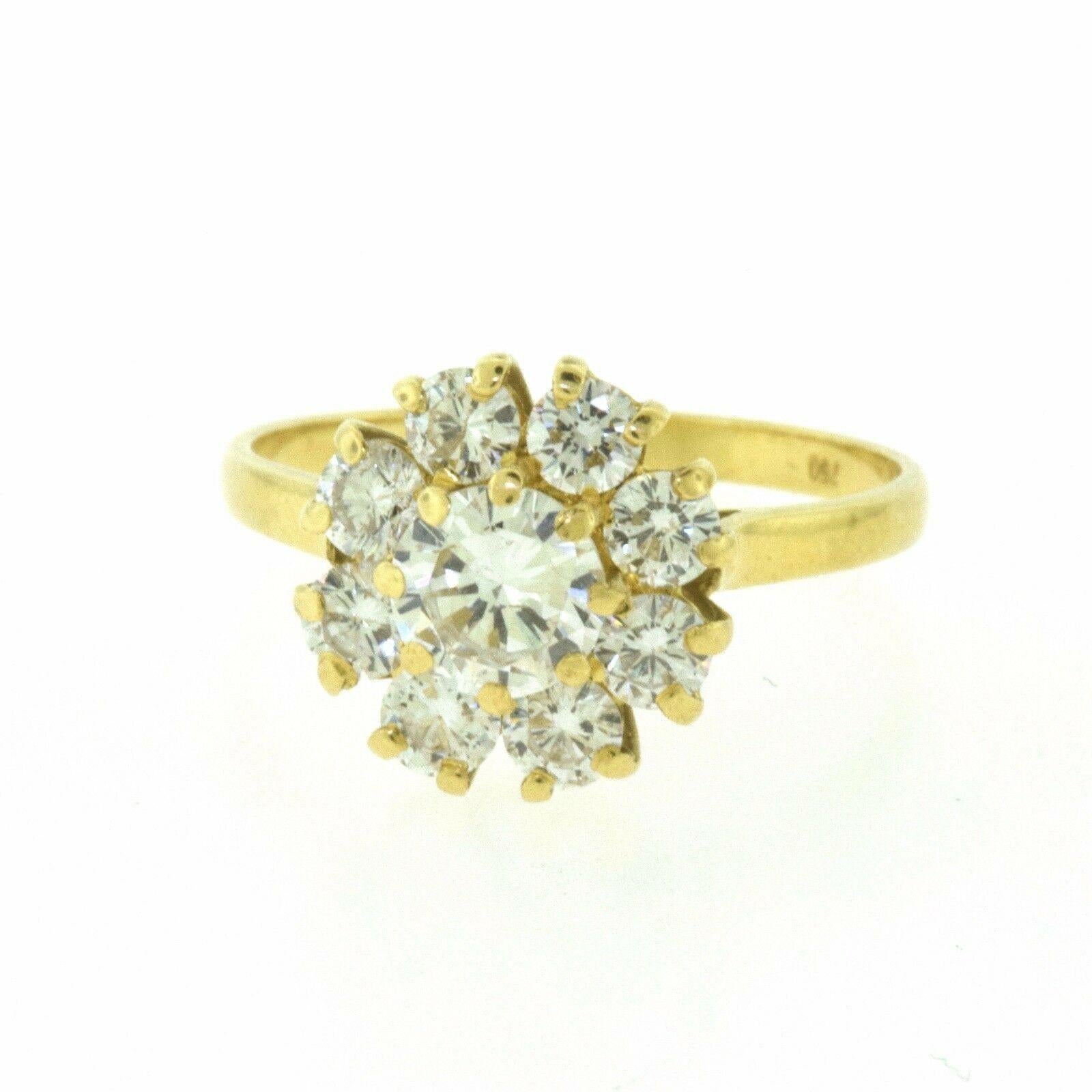 yellow gold flower engagement rings
