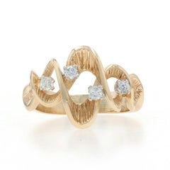 Yellow Gold Diamond Four-Stone Ring - 14k Round Brilliant .20ctw