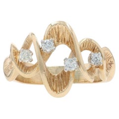 Yellow Gold Diamond Four-Stone Ring - 14k Round Brilliant .20ctw
