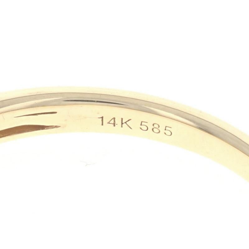 Yellow Gold Diamond French Set Wedding Band - 14k Round .26ctw Stackable Ring For Sale 2