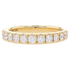 Anneau de mariage en or jaune serti de diamants - 14k Round .80ctw Stackable Ring