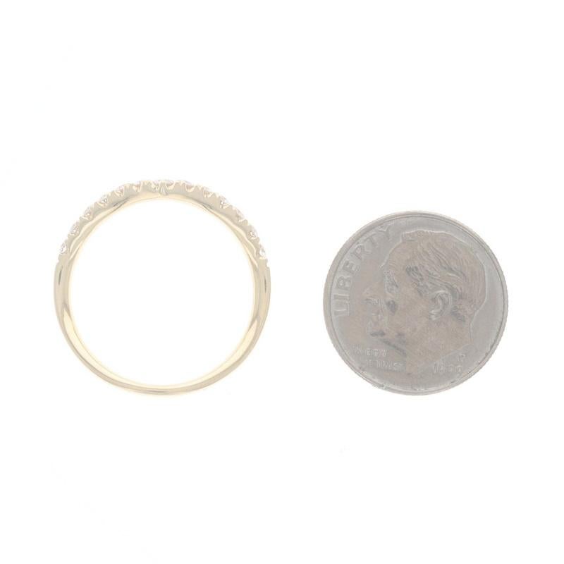 Gelbgold Diamant Französisch gefasster Wishbone Band -14k Rnd .49ctw Enhancer Guard Ring im Zustand „Neu“ in Greensboro, NC