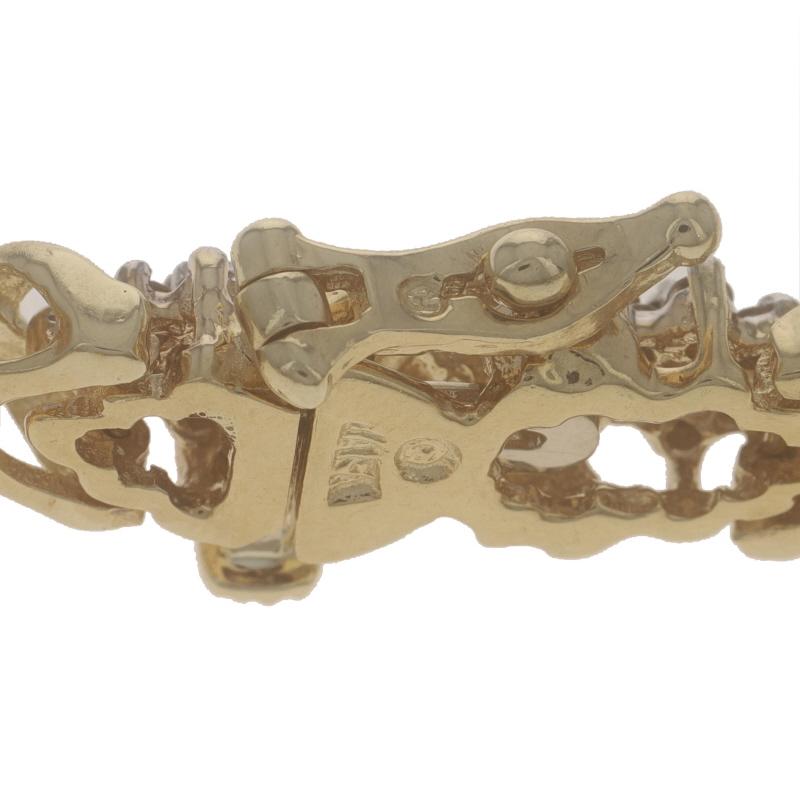 Collier à maillons gradués en or jaune et diamant 15 1/2