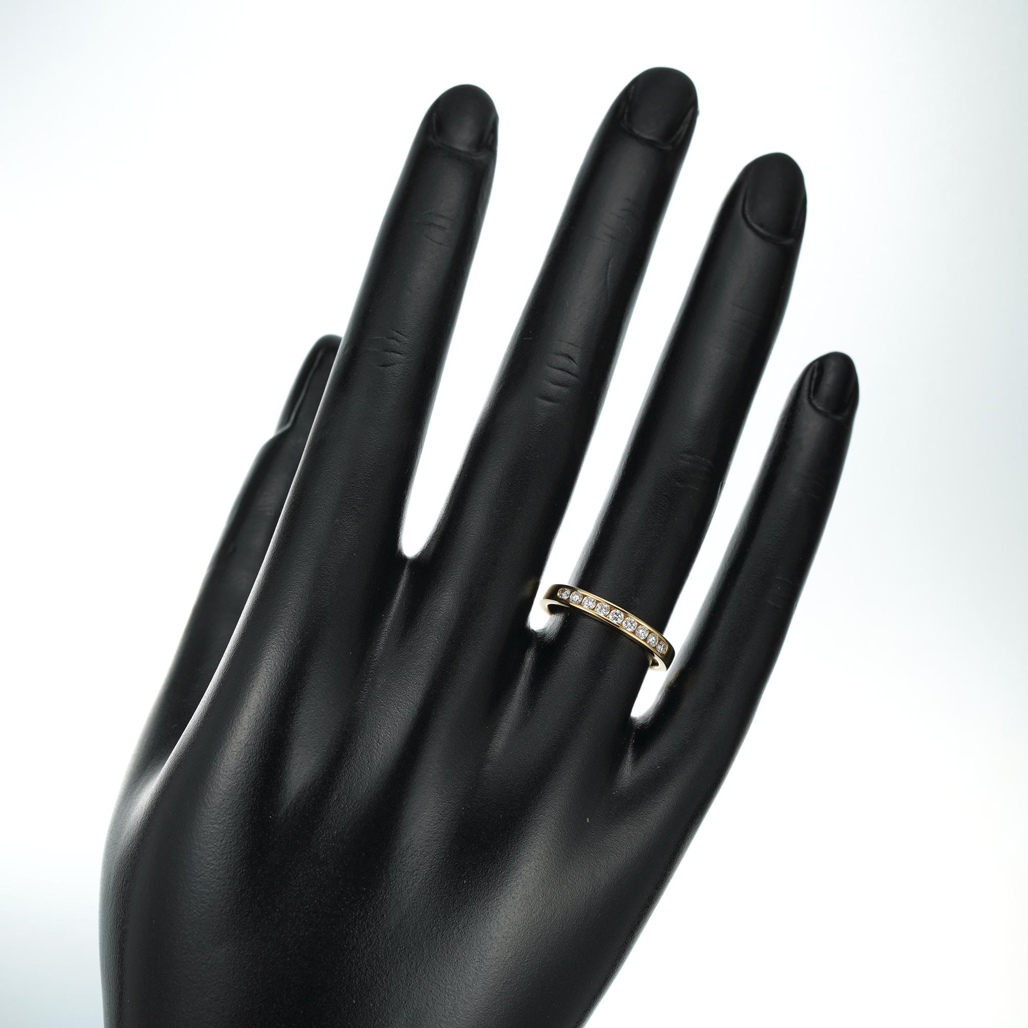 da uomo o donna Anello mezza eternità con diamante in oro giallo