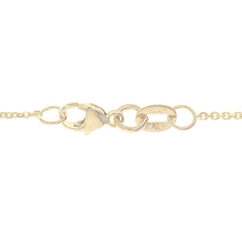 Yellow Gold Diamond Halo Pendant Necklace -14k Round Brilliant .96ctw Adjustable For Sale 1