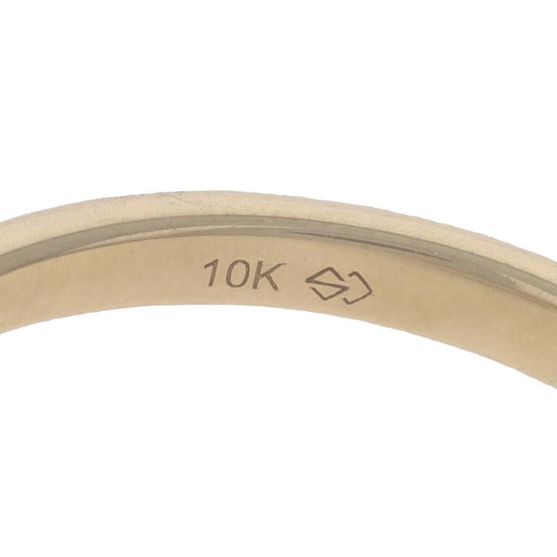 Yellow Gold Diamond Halo Ring - 10k Princess & Single Cut .22ctw 1