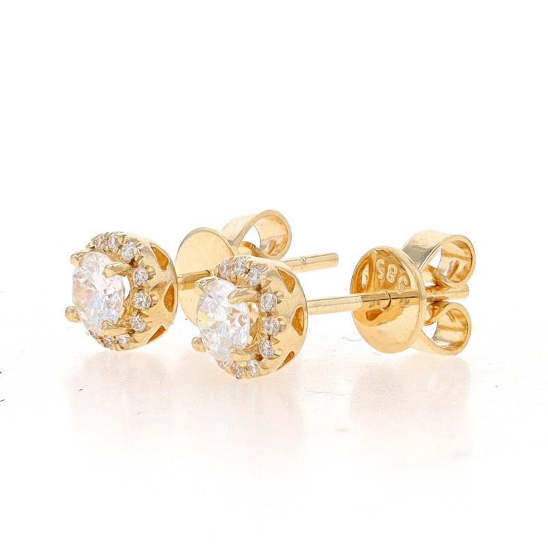 Metal Content: 14k Yellow Gold

Stone Information
Natural Diamonds
Carat(s): .37ctw
Cut: Round Brilliant
Color: I
Clarity: SI2 - I1
Stone Note: (centers)

Natural Diamonds
Carat(s): .14ctw
Cut: Round Brilliant
Color: G - H
Clarity: VS2 - SI1
Stone