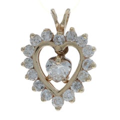 Pendentif pendentif cœur en or jaune - 14k 1.04ctw Love