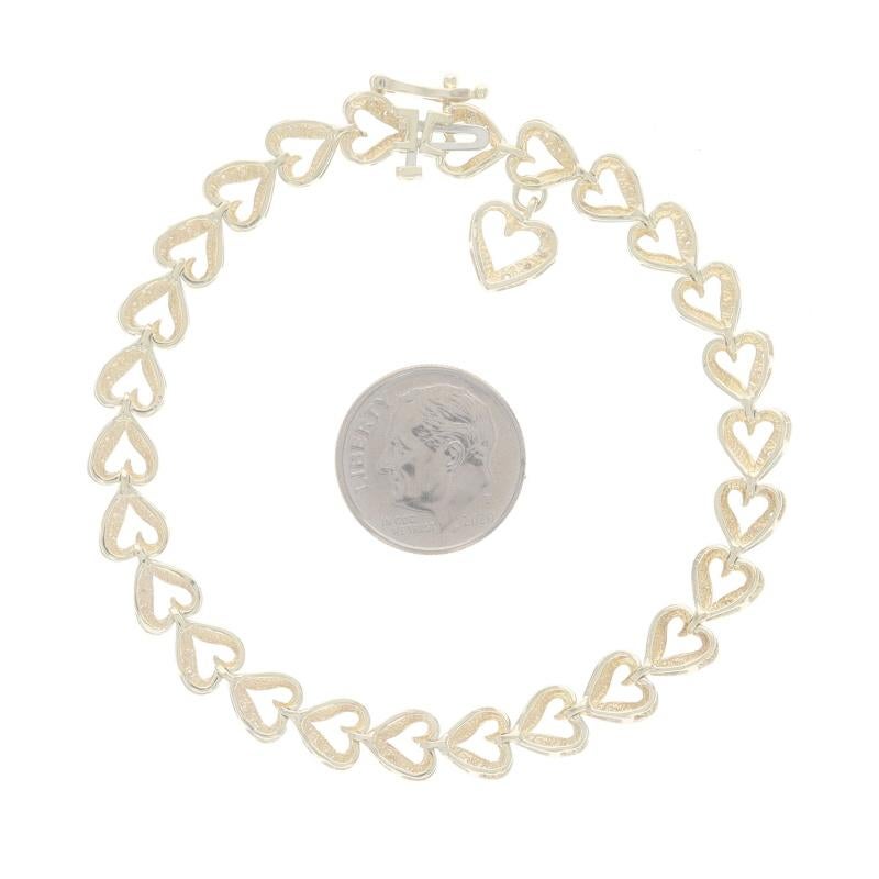Gelbgold Diamant-Herz-Gliederarmband 7