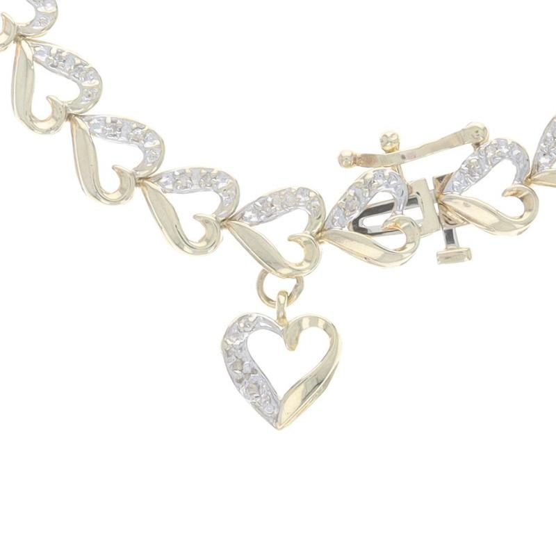 Gelbgold Diamant-Herz-Gliederarmband 7