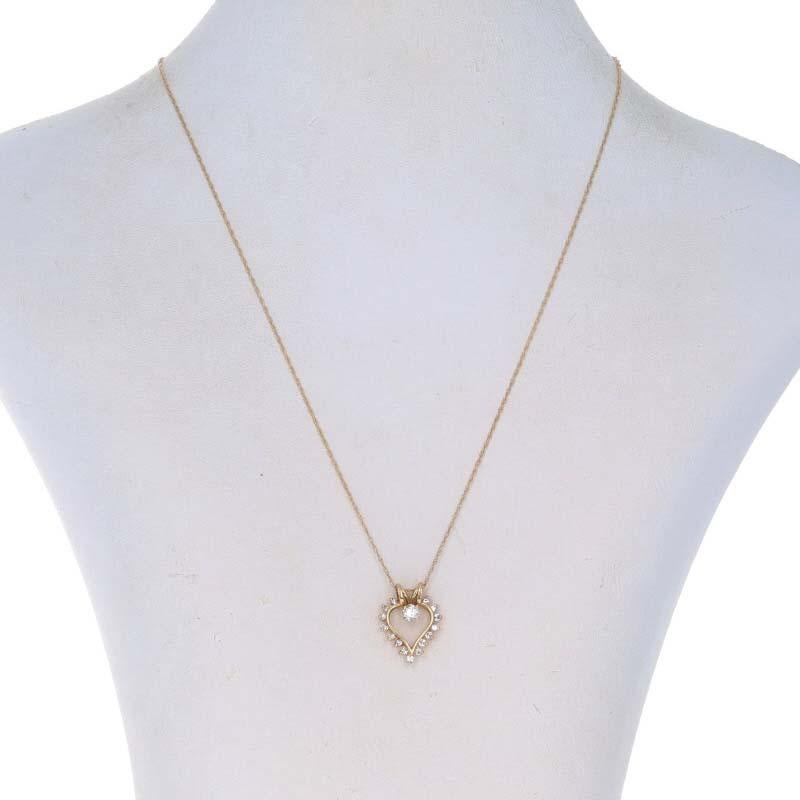 Taille ronde Collier diamant en or jaune 16