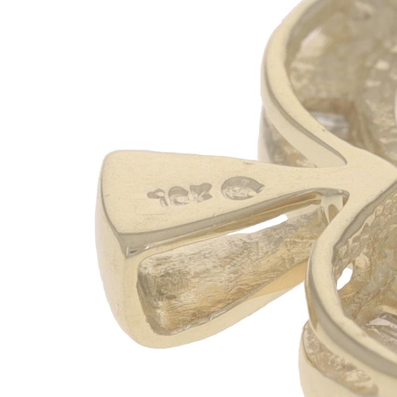 Donna Ciondolo a cuore in oro giallo - 10k Baguette 2.00ctw Love Ribbon in vendita