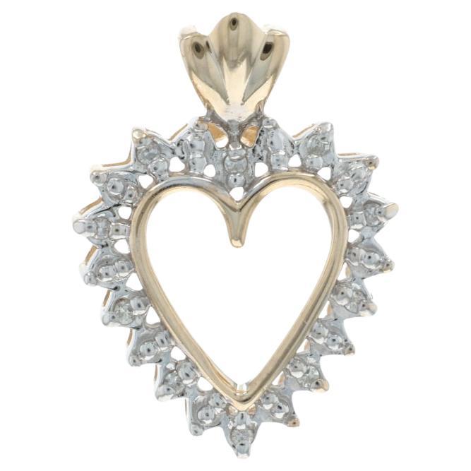 Pendentif coeur en or jaune avec diamant - 10k Single Love