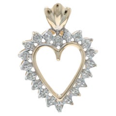 Pendentif coeur en or jaune avec diamant - 10k Single Love