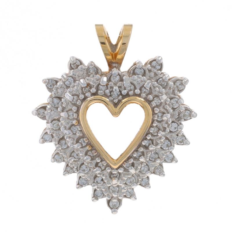 Contenuto metallico: Oro giallo 14k e oro bianco 14k

Informazioni su A. Stone

Diamanti naturali
Carati: .50ctw
Taglio: Rotondo brillante
Colore: G - H
Chiarezza: I1 - I2

Carati totali: .50ctw

Tema: Cuore, corona d'amore

Misure

Altezza (dalla