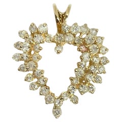 Gelbgold Diamant-Herz-Anhänger