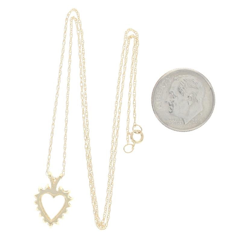 Gelbgold Diamant Herz-Anhänger Halskette, 14k Rundschliff .24ctw Liebe im Zustand „Hervorragend“ in Greensboro, NC