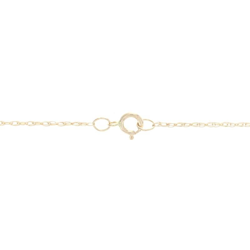 Gelbgold Diamant Herz-Anhänger Halskette, 14k Rundschliff .24ctw Liebe Damen