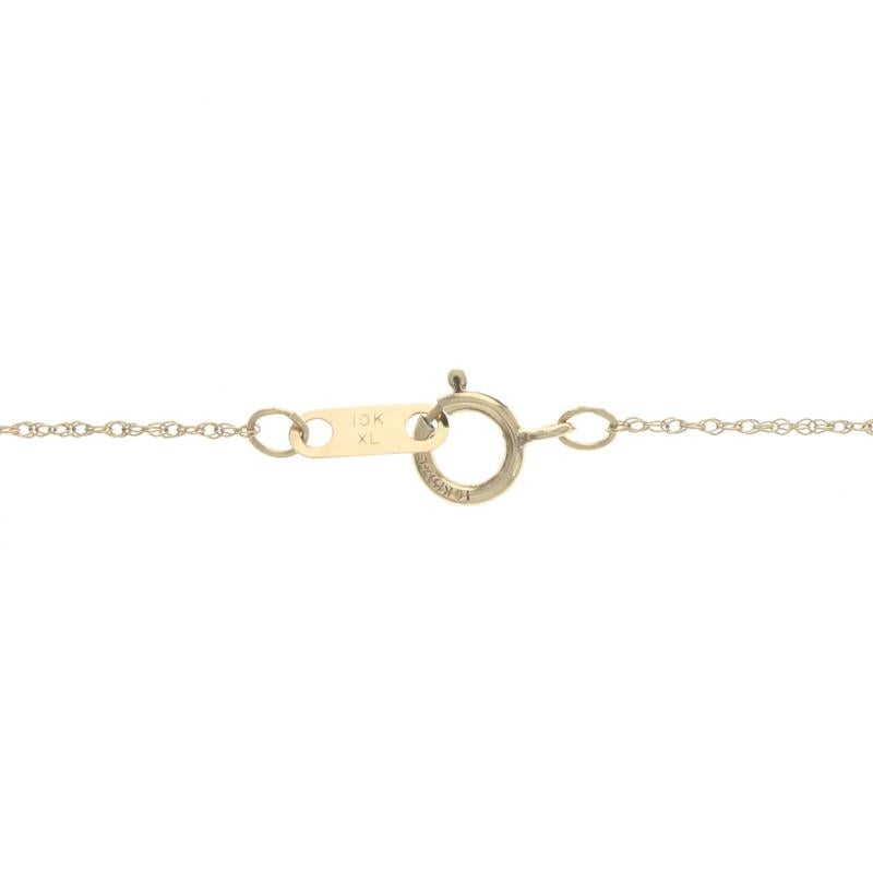 Yellow Gold Diamond Heart Pendant Necklace 18 1/4