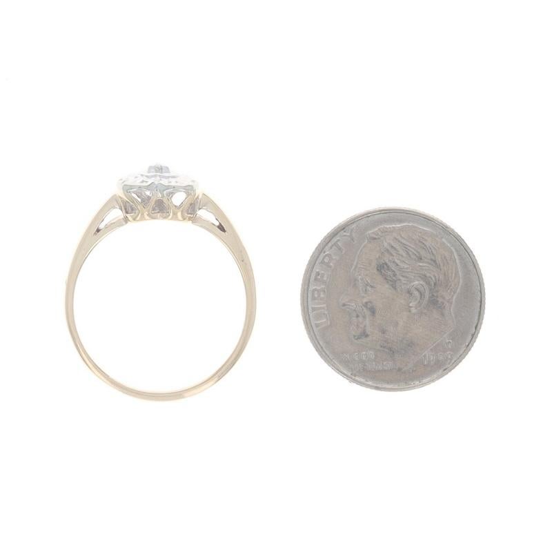 Yellow Gold Diamond Heart Ring - 10k Single Cut Love 2
