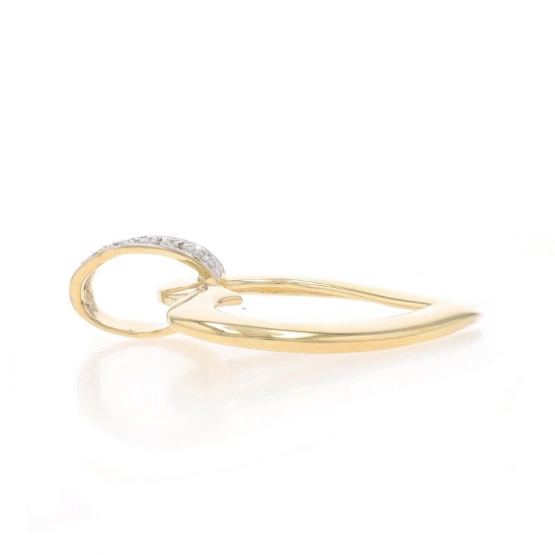 Gelbgold Diamant-Herz-Silhouette-Anhänger - 14k Single Cut Love (Einfacher Schliff) im Angebot