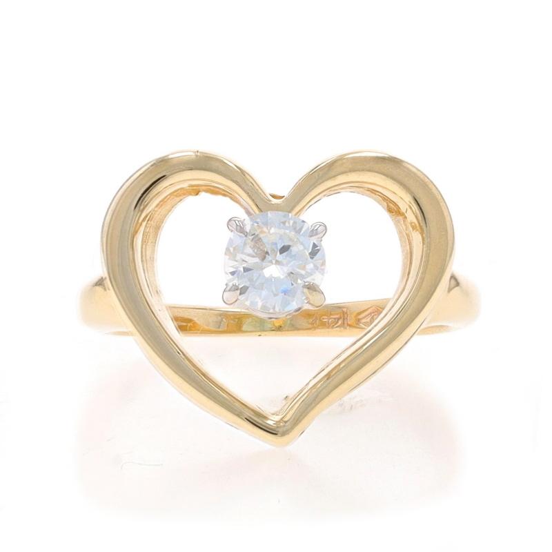 Size: 1 3/4
Sizing Fee: Up 3 sizes for $30 or Down 3/4 of a size for $30

Metal Content: 14k Yellow Gold & 14k White Gold

Stone Information

Natural Diamond
Carat(s): .20ct
Cut: Round Brilliant
Color: H
Clarity: VS2

Total Carats: .20ct

Style: