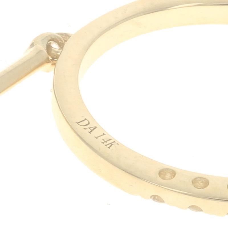 Orecchini a cerchio con diamante in oro giallo 14k Rnd.31ctw con incastro francese 1