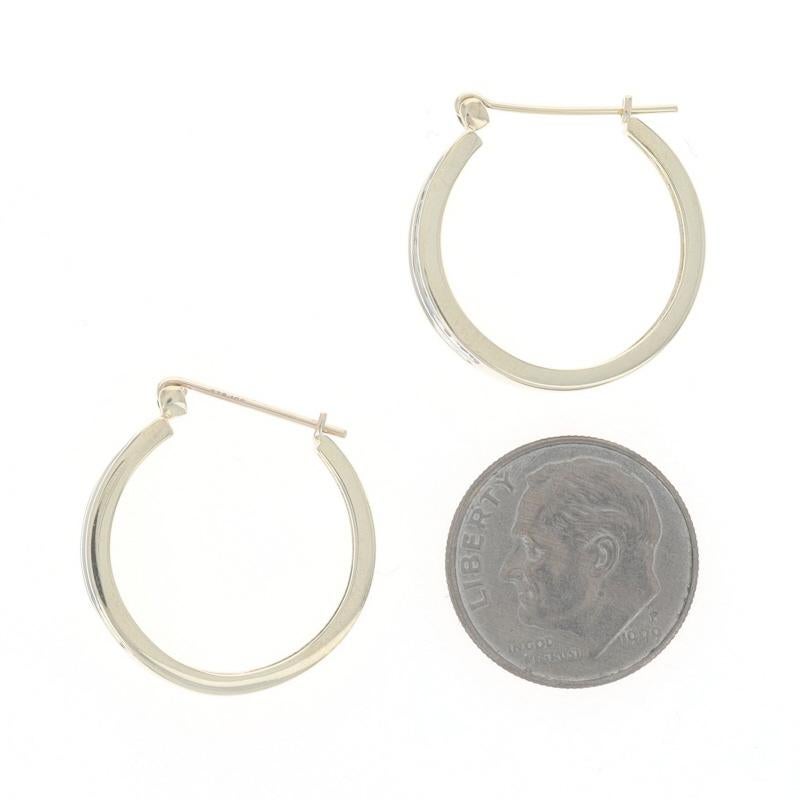 Gelbgold-Diamant-Reifen-Ohrringe 10k Single .50ctw (Einfacher Schliff) im Angebot
