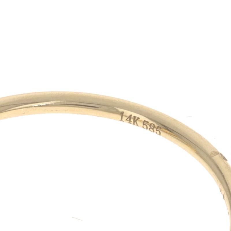 Yellow Gold Diamond I Love You Band - 14k Single Cut .15ctw Heart Message Ring For Sale 2