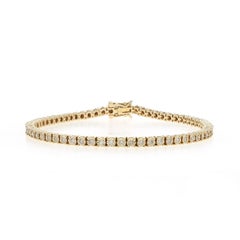 Bracelet de tennis pour homme en or jaune serti de diamants - 10k Round 1.20ctw