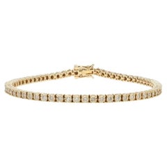 Bracelet de tennis pour homme en or jaune serti de diamants - 10k Round 1.20ctw