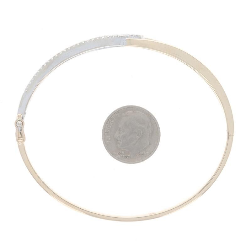 Bracelet en or jaune avec feuilles entrelacées de diamants - 14k Round .50ctw Pour femmes en vente