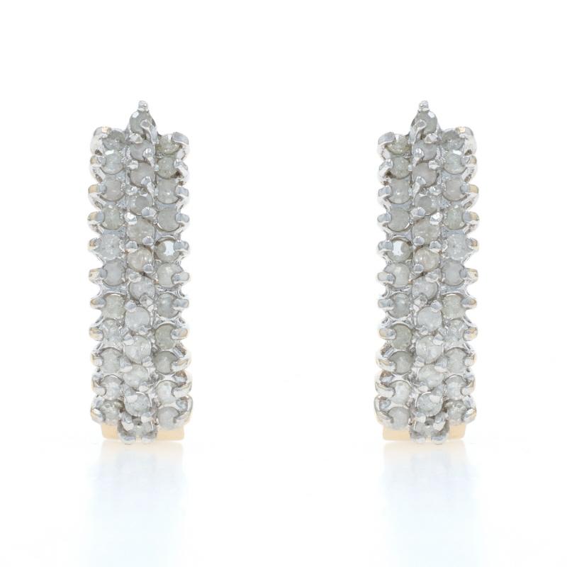 Contenu métallique : Or jaune 10k et or blanc 10k

Informations sur les pierres

Diamants naturels
Carat(s) : 1.00ctw
Coupe : Simple
Couleur : I - J
Clarté : I2 - I3

Total des carats : 1.00ctw

Style : Crochet en J
Type de fermeture : Fermeture