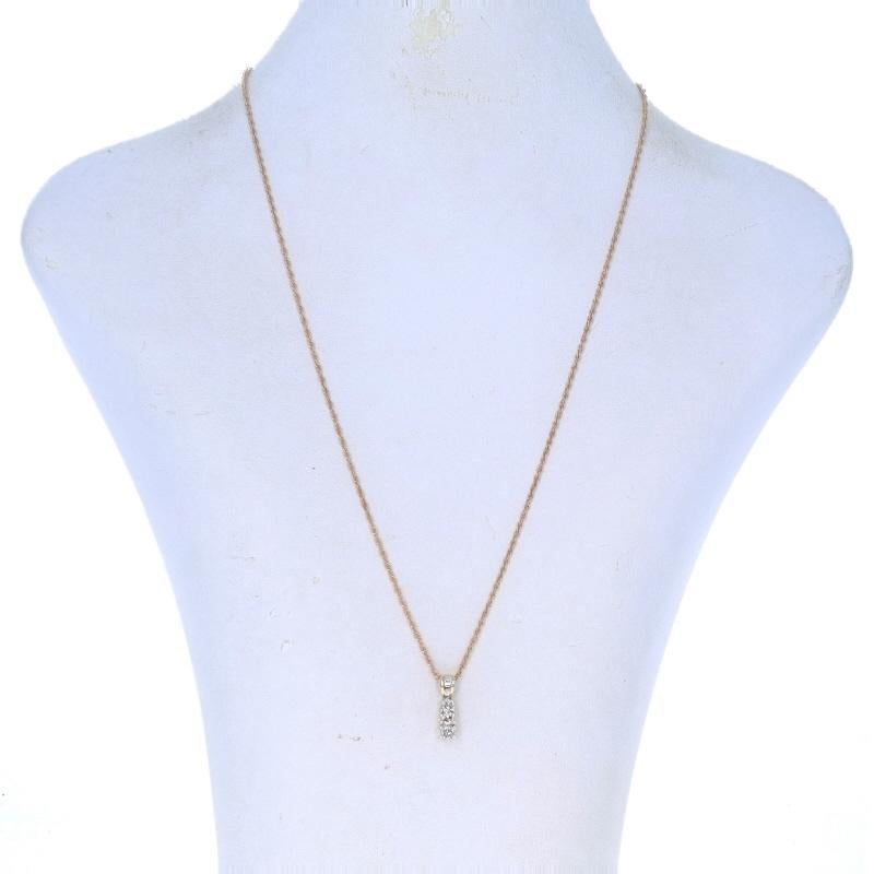 Taglio baguette Collana con diamante Journey in oro giallo 18