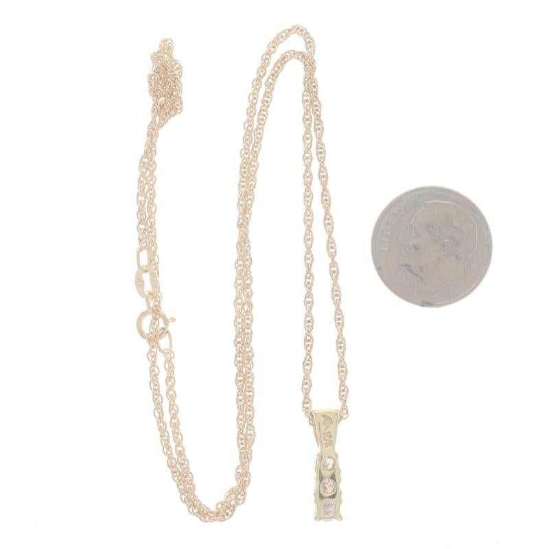 Collana con diamante Journey in oro giallo 18