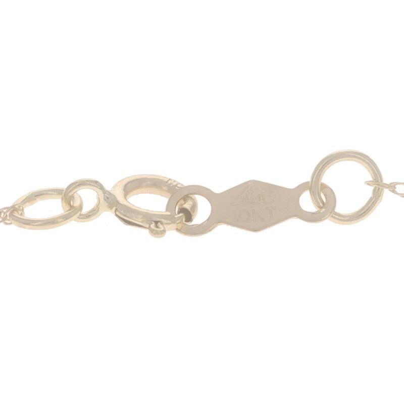 Women's Yellow Gold Diamond Knot Teardrop Necklace 18 1/2