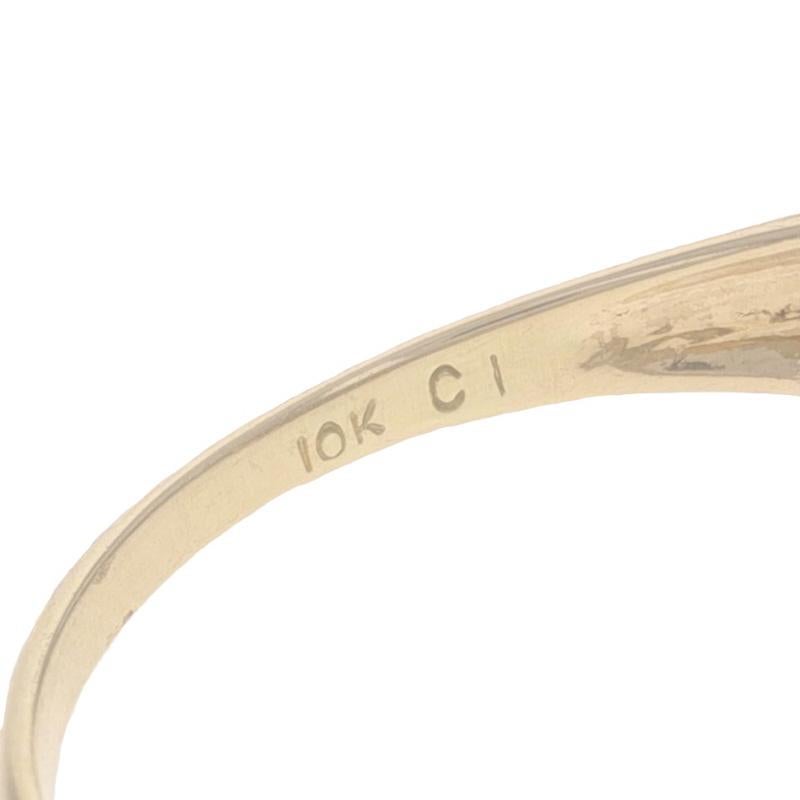 Gelbgold Diamant Knot Twist Cluster-Ring - 10k Baguette .10ctw 2