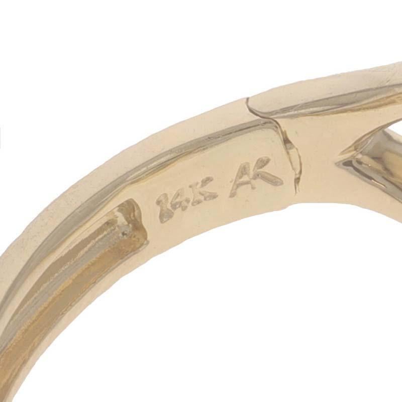Orecchini a cerchio duo di diamanti in oro giallo - 14k Round .25ctw Botanical Pierced In condizioni ottime in vendita a Greensboro, NC