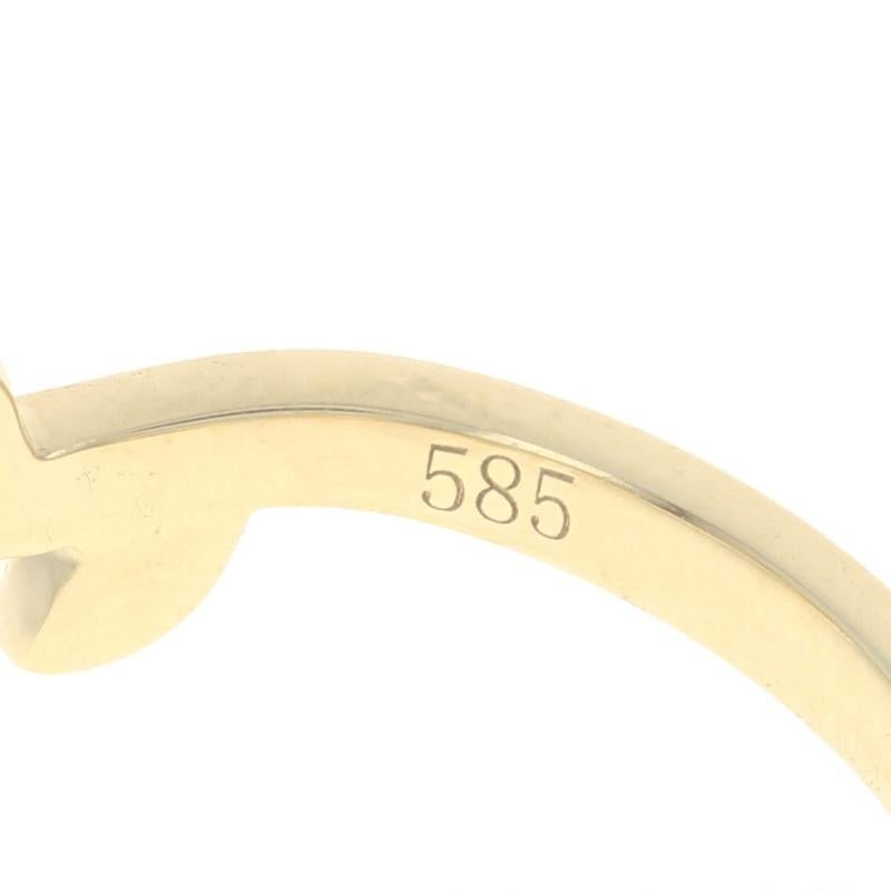 Yellow Gold Diamond Leafy Vine Band - 14k Round Botanical Milgrain Wedding Ring For Sale 2