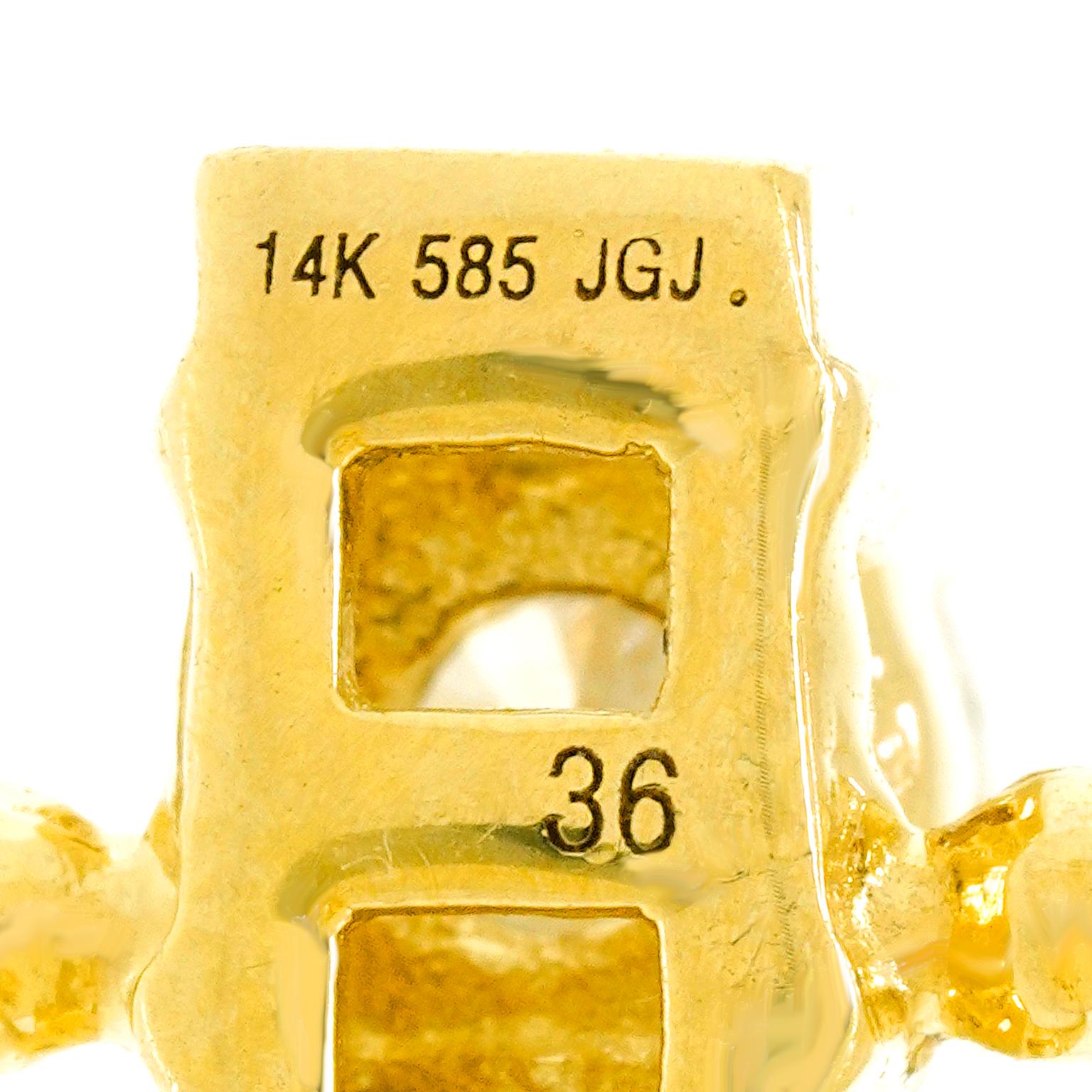 Women's or Men's Yellow Gold Diamond Line Bracelet For Sale