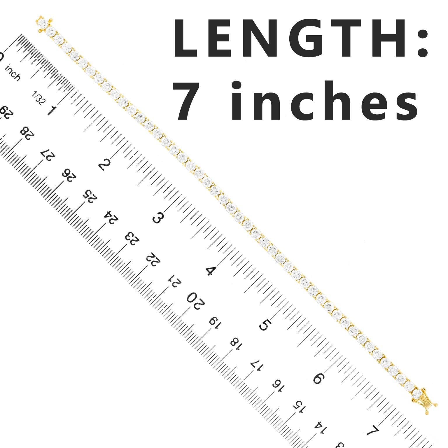 Yellow Gold Diamond Line Bracelet For Sale 1