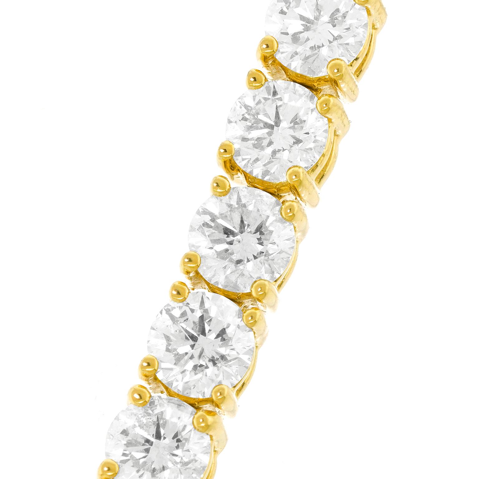Yellow Gold Diamond Line Bracelet For Sale 2