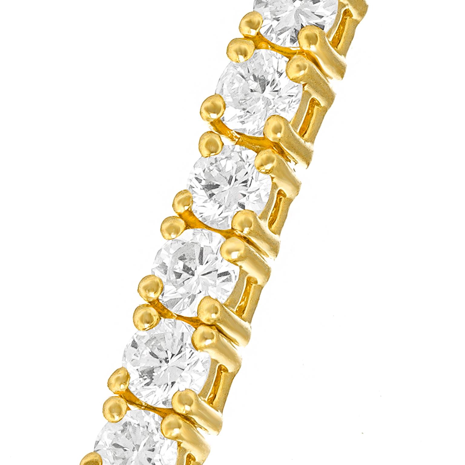 Gelbgold Diamant-Linien-Armband im Angebot 2