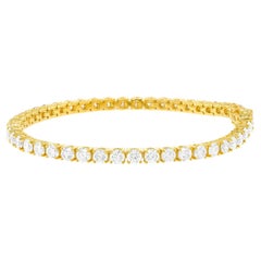 Yellow Gold Diamond Line Bracelet