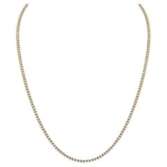 Yellow Gold Diamond Line Necklace