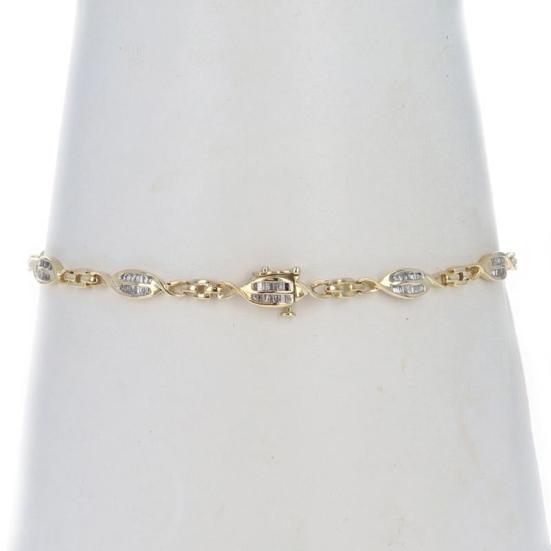 Bracelet de cheville à maillons en or jaune 9 1/4
