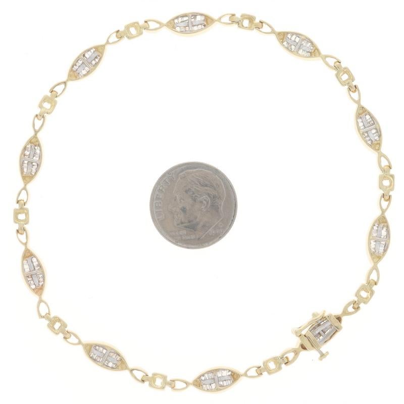 Bracelet de cheville à maillons en or jaune 9 1/4
