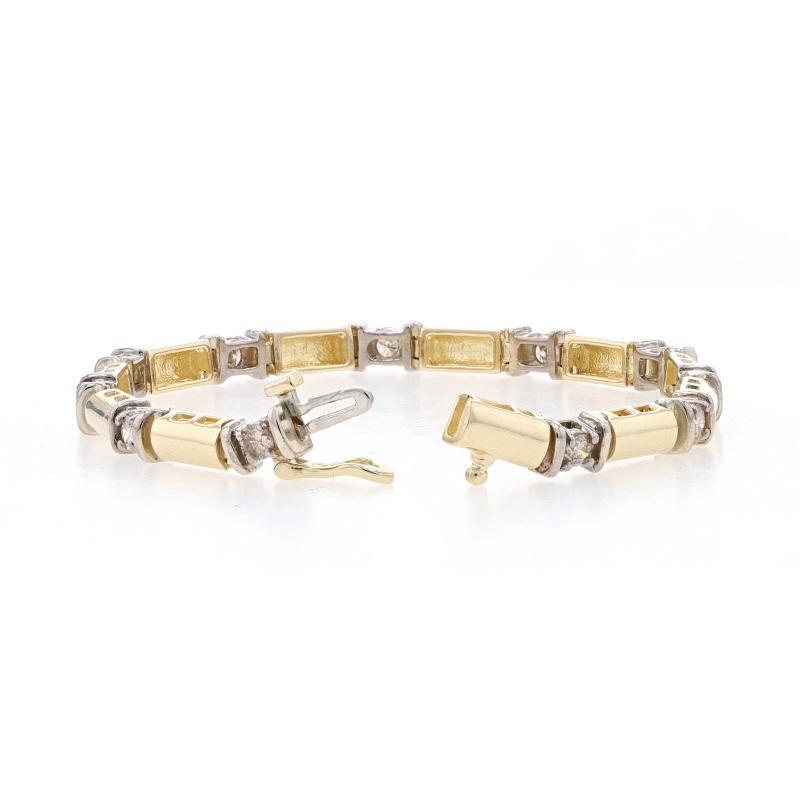 Yellow Gold Diamond Link Bracelet 6 3/4