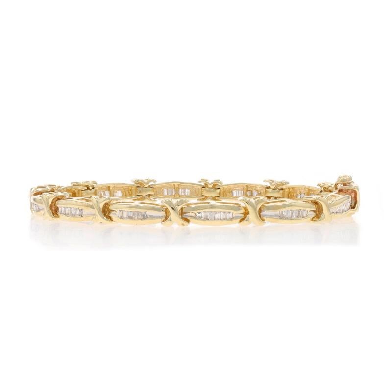 Bracelet en or jaune avec diamant Link 7 1/4